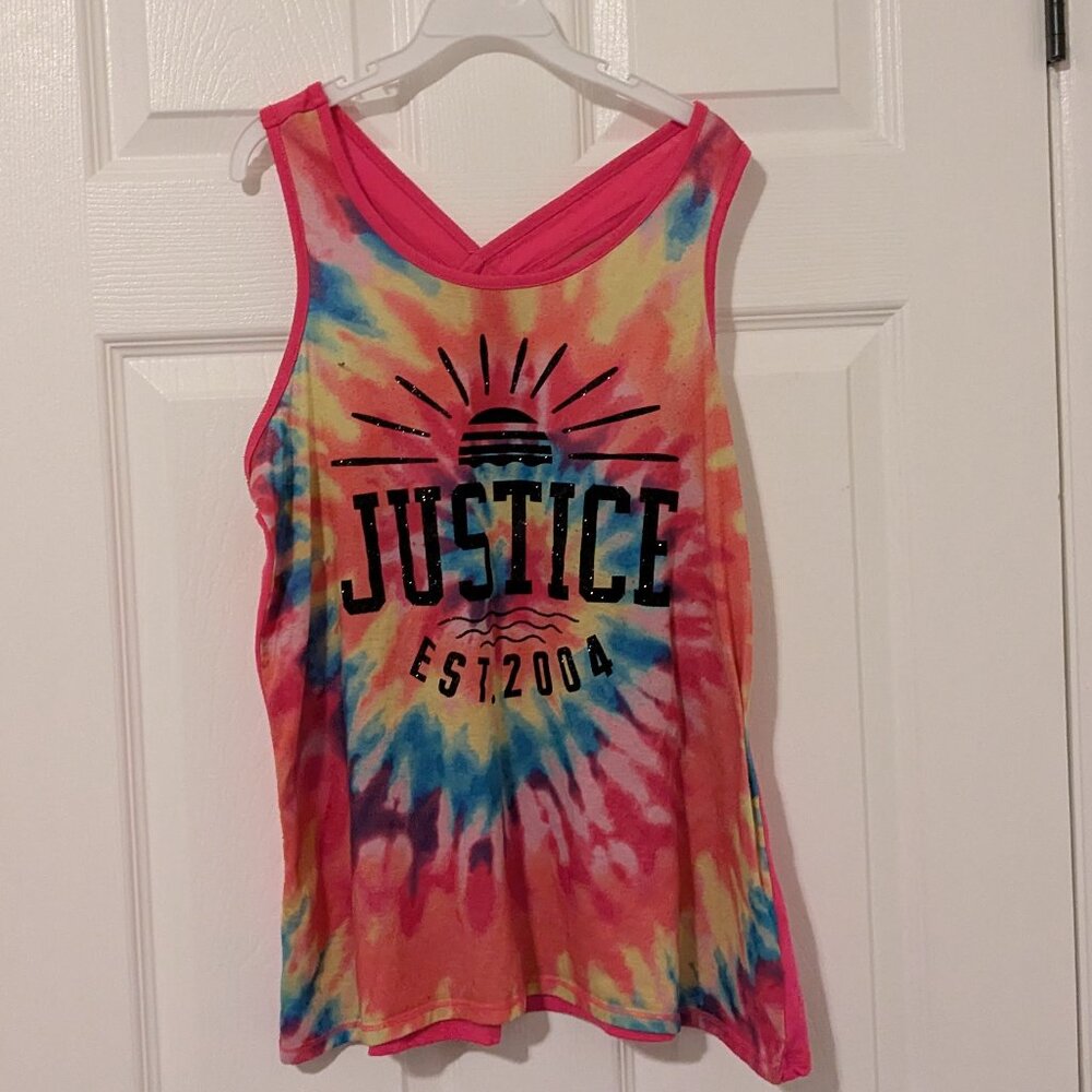 Justice Active cross back tank top size 18 plus
